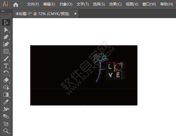 ai里面的圖片設(shè)置照亮邊緣的方法