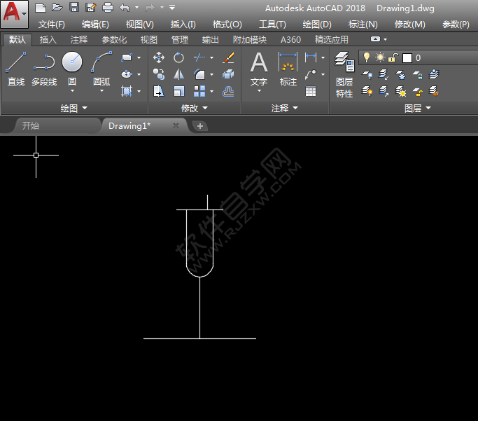 CAD自動排氣閥圖例的畫法