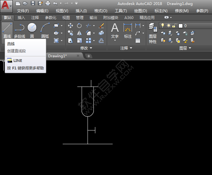 CAD自動排氣閥圖例的畫法