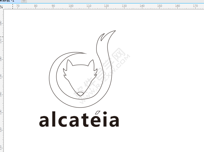CDR設計以狐貍為元素的創意logo