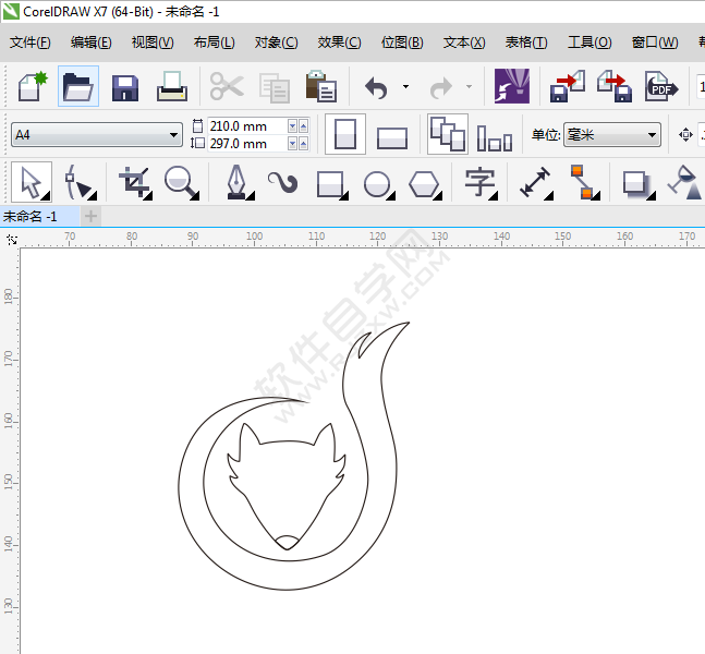 CDR設計以狐貍為元素的創意logo