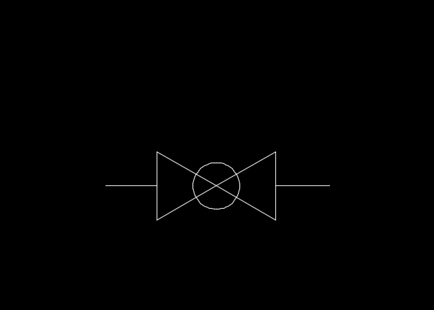 CAD定流量閥圖例的畫法