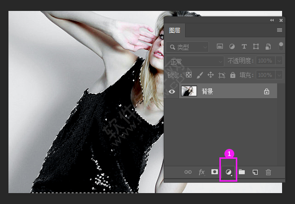 PS怎么給部分區(qū)域加漸變填充圖層
