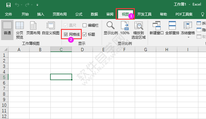 EXCEL2016怎么顯示或隱藏網格線的方法