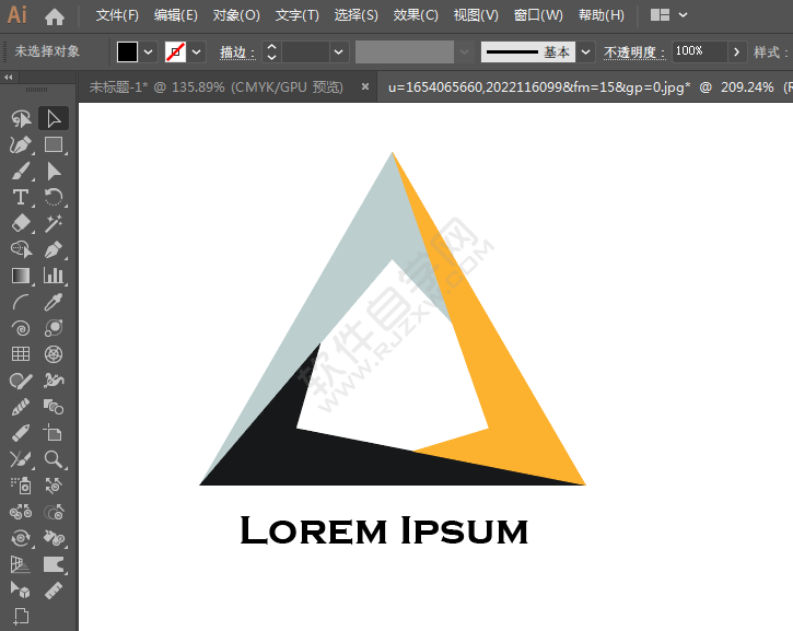 ai中怎么設計三角主題LOGO的方法