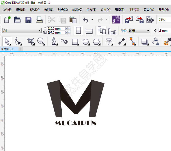 教你怎么用CDR設計M字LGOG