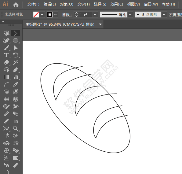 教你用AI畫(huà)毛毛蟲(chóng)面包卡通圖