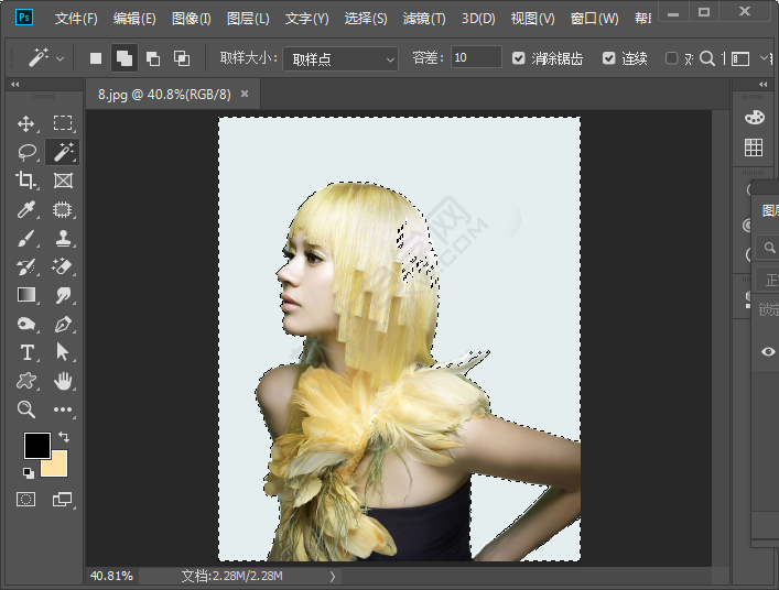 PS設置不規則區域內的照片圖像