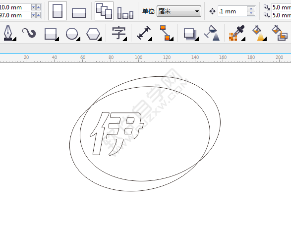 CDR設(shè)計(jì)伊利LOGO的簡(jiǎn)單方法