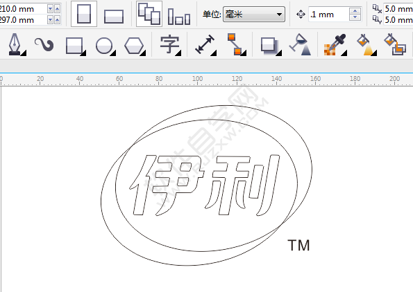 CDR設(shè)計(jì)伊利LOGO的簡(jiǎn)單方法