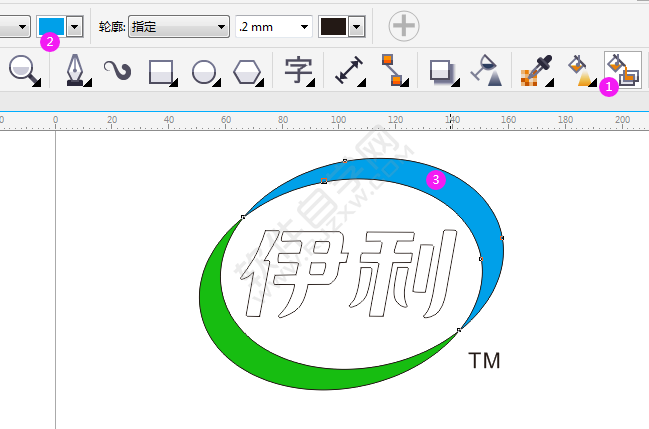 CDR設(shè)計(jì)伊利LOGO的簡(jiǎn)單方法