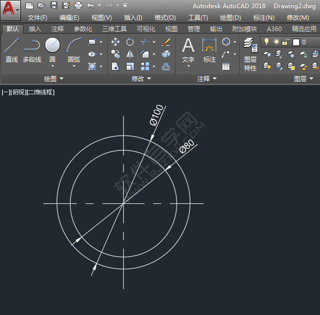 CAD使用修剪與環(huán)形陣列畫圖練習(xí)