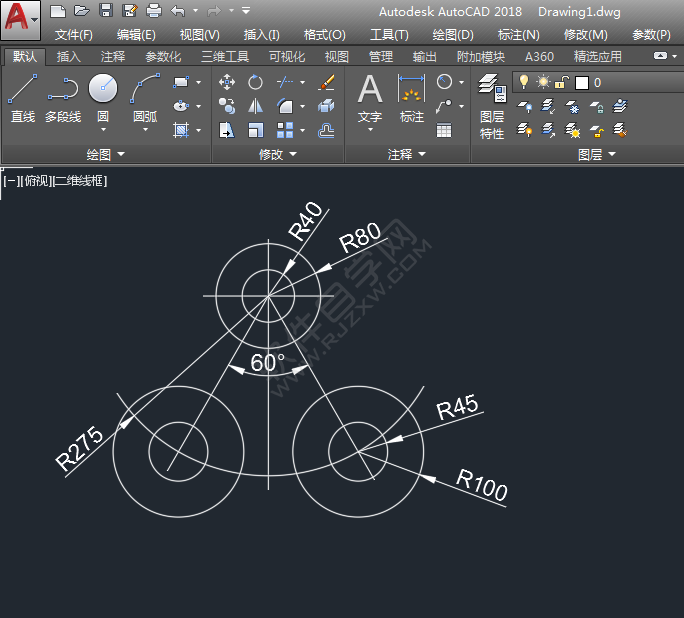 怎么用CAD圓畫相切圓圖形練習(xí)