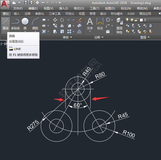 怎么用CAD圓畫相切圓圖形練習(xí)