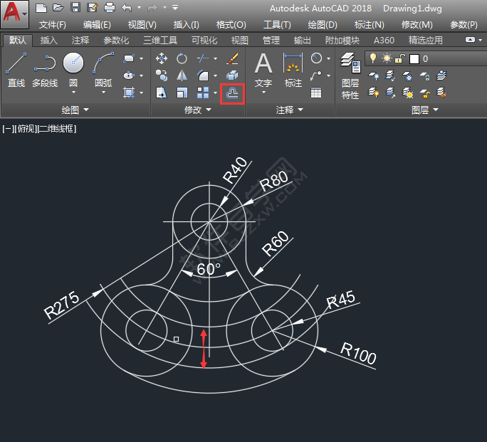怎么用CAD圓畫相切圓圖形練習(xí)