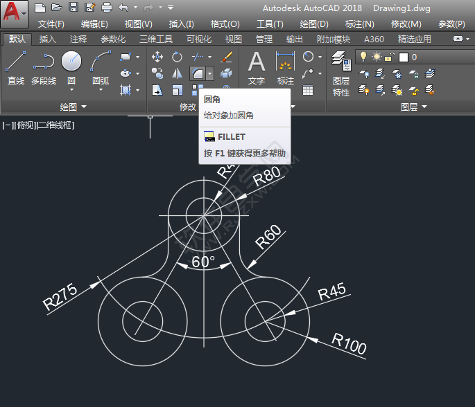 怎么用CAD圓畫相切圓圖形練習(xí)