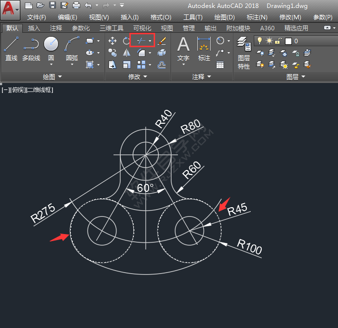 怎么用CAD圓畫相切圓圖形練習(xí)