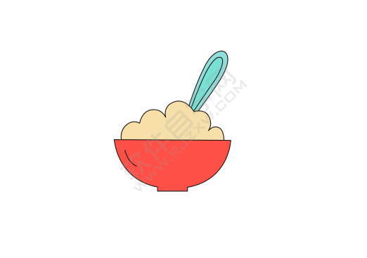 CDR繪制一碗卡通飯