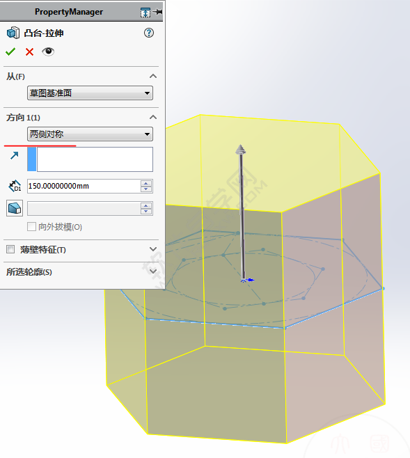SolidWorks六邊面立方體的畫法