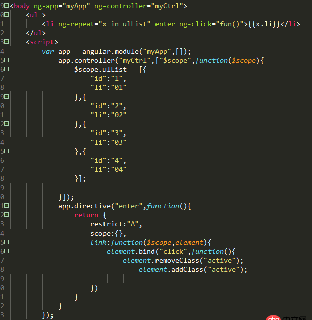 angular.js - angular 如何用指令給給列表動態進行class切換