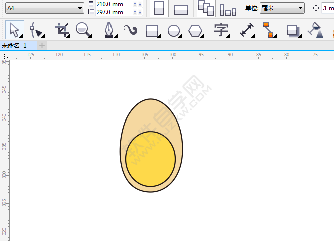 CDR怎么畫卡通雞蛋