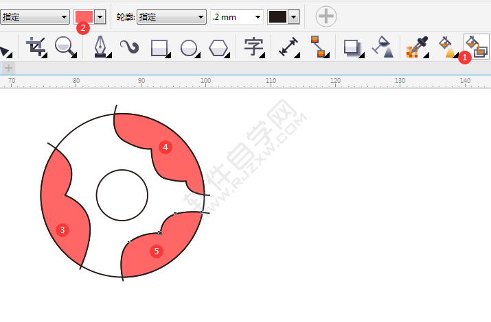 CDR畫(huà)一個(gè)餅干卡通圖