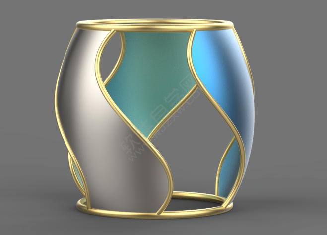 SolidWorks畫一個藝術瓶架