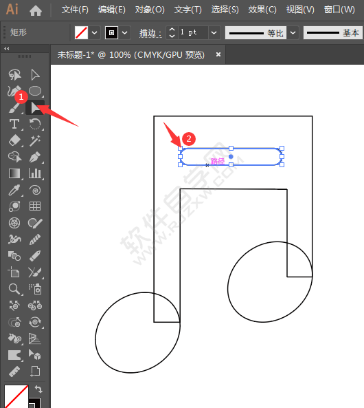 ai怎么畫八分音符圖標