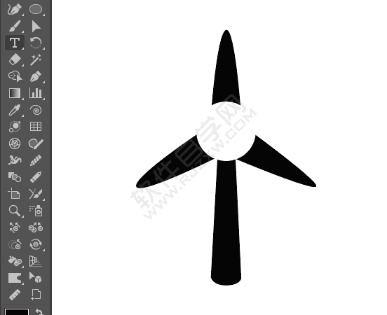 ai怎么畫風機圖標