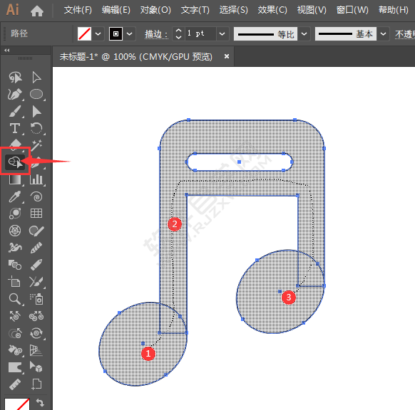 ai怎么畫八分音符圖標