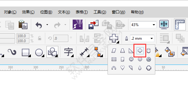 cdr怎么畫十字架