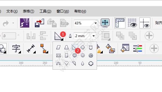 cdr怎樣畫等腰三角形