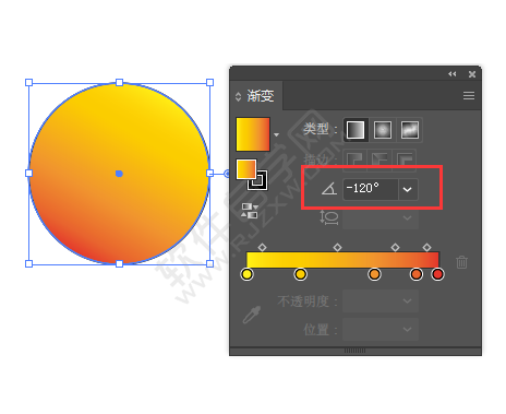 ai漸變工具怎么調方向