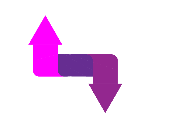 AI設計一個矛盾空間三角箭頭圖標
