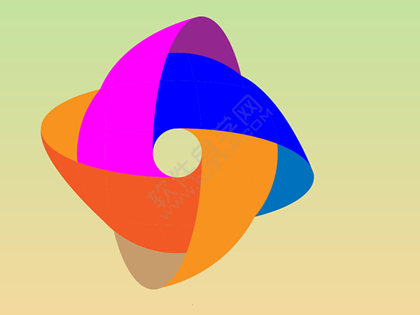 ai繪制一個環形風車圖形