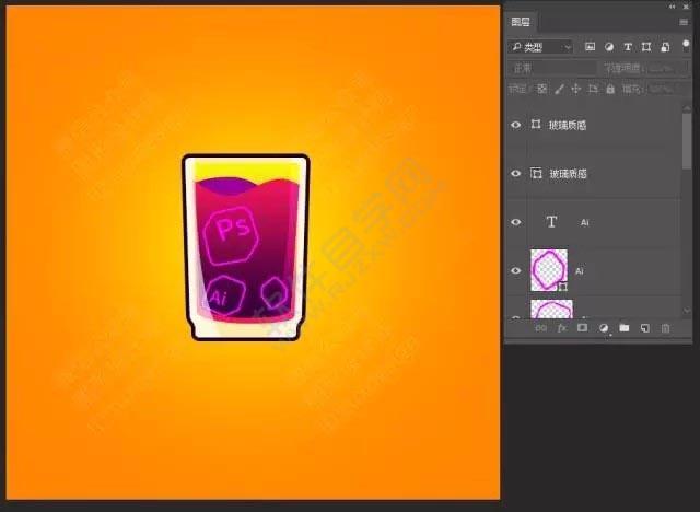 PS怎么繪制一個飲料圖標