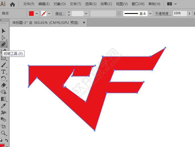 用AI怎么設計一個cf圖標
