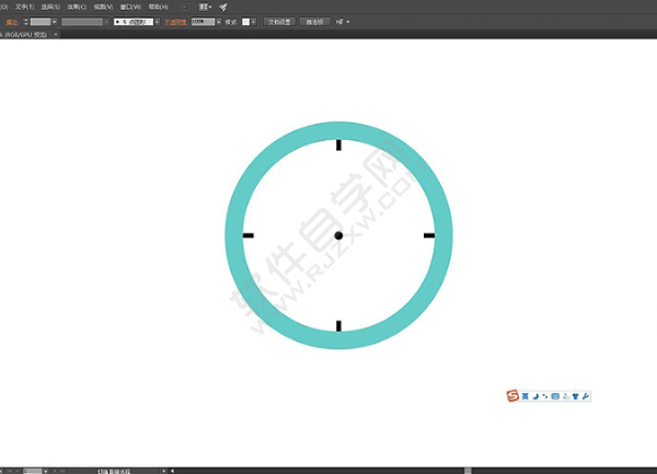AI怎么繪制一個時鐘圖標