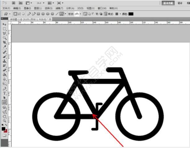 PS怎么繪制一個自行車圖標