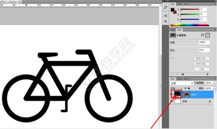PS怎么繪制一個自行車圖標