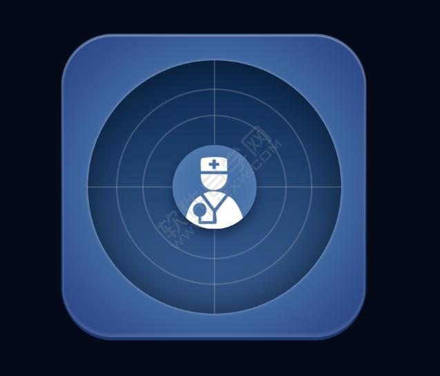 PS制作醫療搜索APP圖標