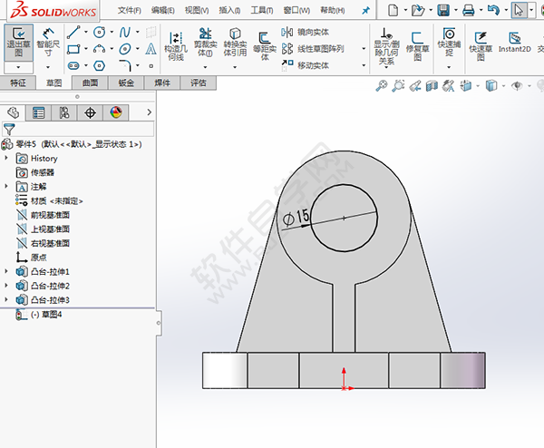 solidworks怎么繪制軸承底坐零件