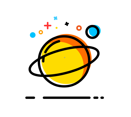 AI怎么繪制萌萌噠MBE風(fēng)格的星球圖標(biāo)