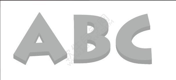 ai制作3d漸變立體文字