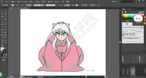 AI怎么將動畫人物變成線稿效果