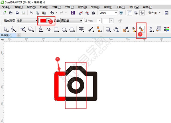 corelDRAW設(shè)計google風(fēng)格照相機圖標(biāo)