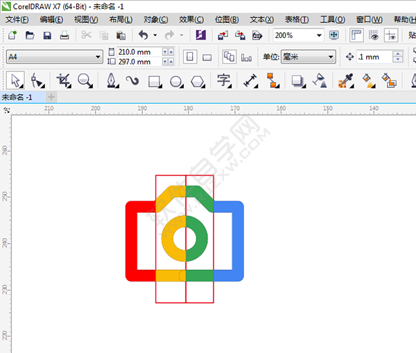 corelDRAW設(shè)計google風(fēng)格照相機圖標(biāo)