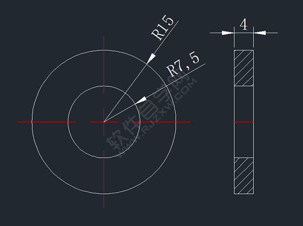 solidworks繪制平墊圈零件與出工程圖