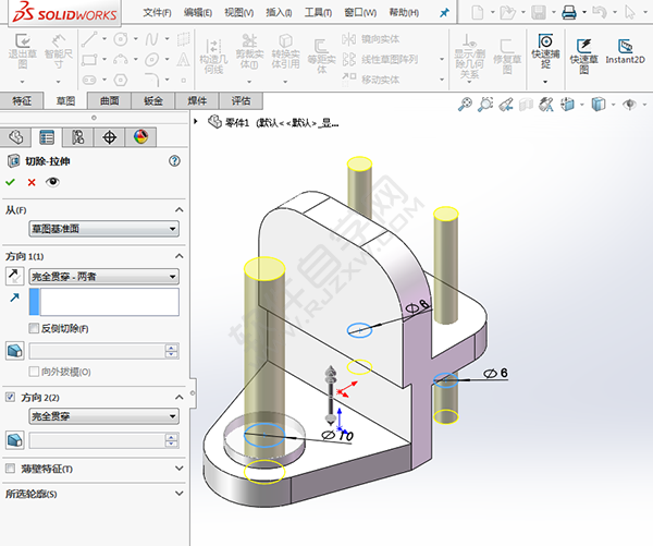 怎么用solidworks畫(huà)支架
