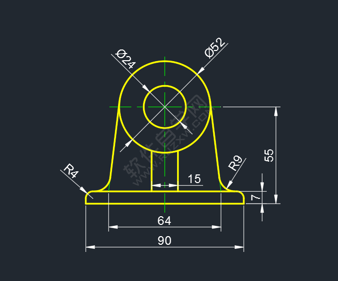 CAD二維練習(xí)題(04)繪制的方法